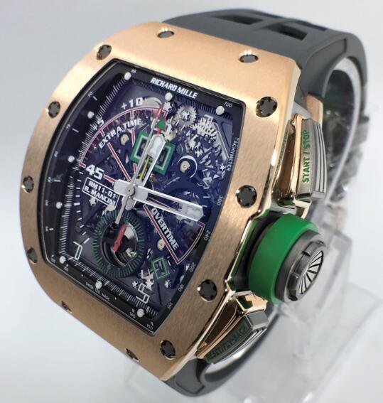 Richard Mille Replica Watch RM 011 Roberto Mancini Gold Flyback Chronograph
